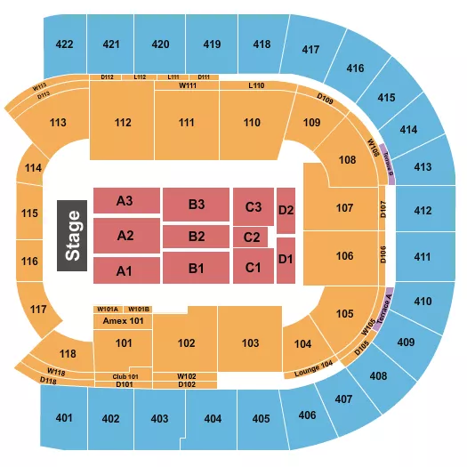 O2 ARENA LONDON ENDSTAGE 5 Seating Map Seating Chart