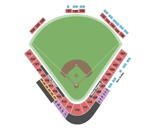 OBRATE STADIUM BASEBALL Seating Map Seating Chart