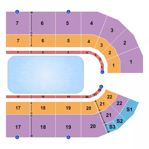 OGE COLISEUM AT OKC FAIRGROUNDS DISNEY ON ICE Seating Map Seating Chart