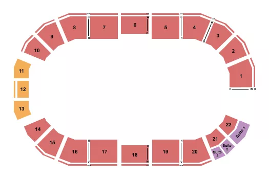 OGE COLISEUM AT OKC FAIRGROUNDS NRHA DERBY Seating Map Seating Chart