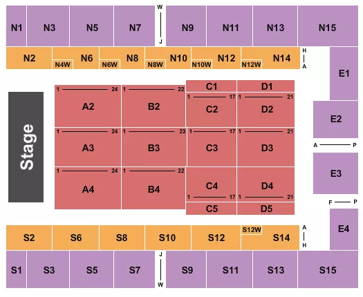 END STAGE Seating Map Seating Chart