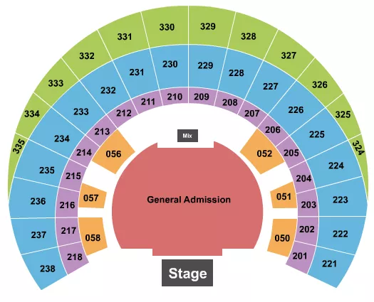 ENDSTAGE GA Seating Map Seating Chart