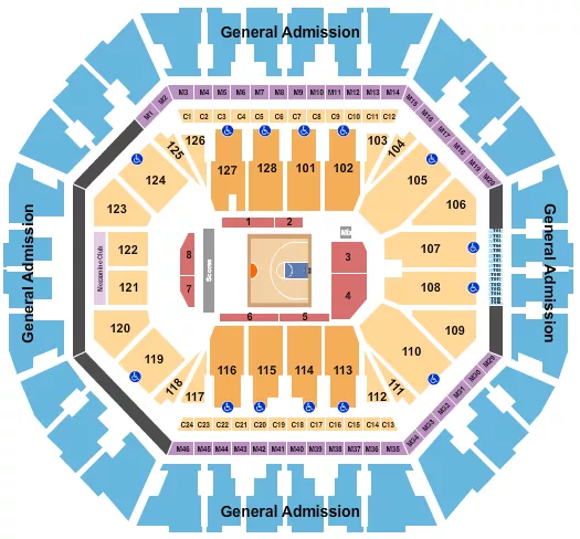 BASKETBALL BIG3 Seating Map Seating Chart