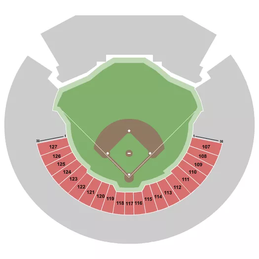 BASEBALL 107 127 Seating Map Seating Chart
