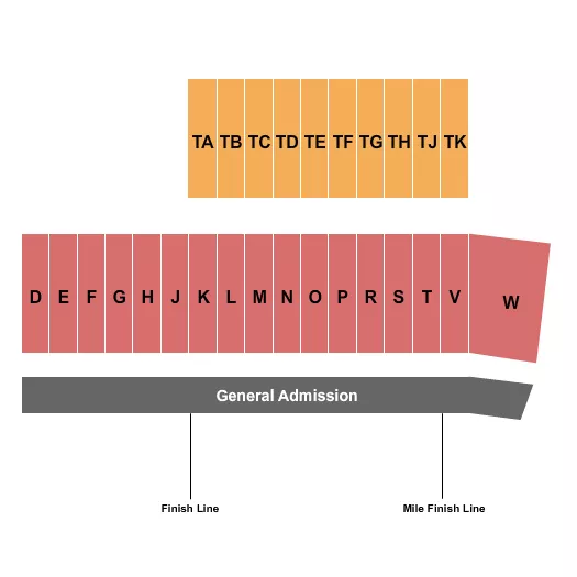 RACING Seating Map Seating Chart