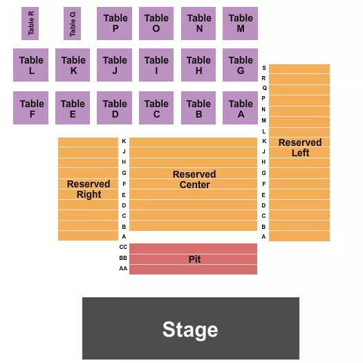 ENDSTAGE 2 Seating Map Seating Chart