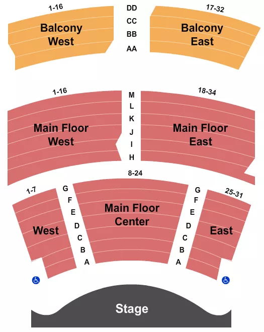 ENDSTAGE 2 Seating Map Seating Chart