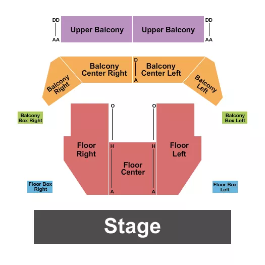 OHIO THEATER LOUDONVILLE ENDSTAGE Seating Map Seating Chart