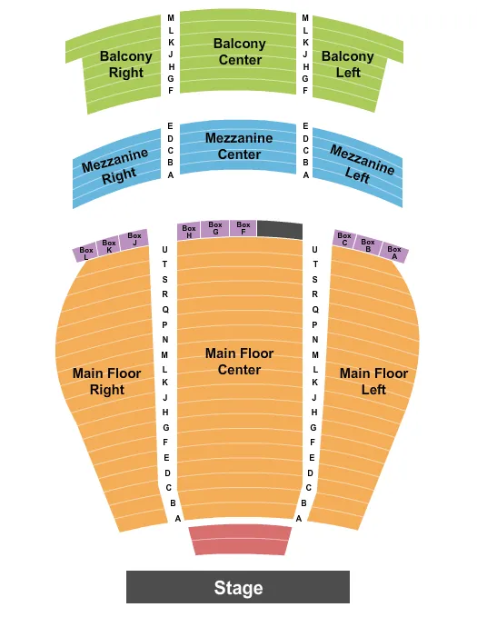ENDSTAGE PIT Seating Map Seating Chart