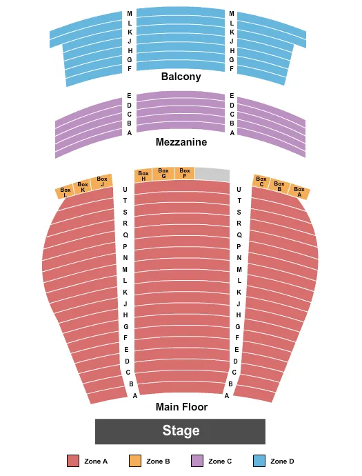 END STAGE Seating Map Seating Chart