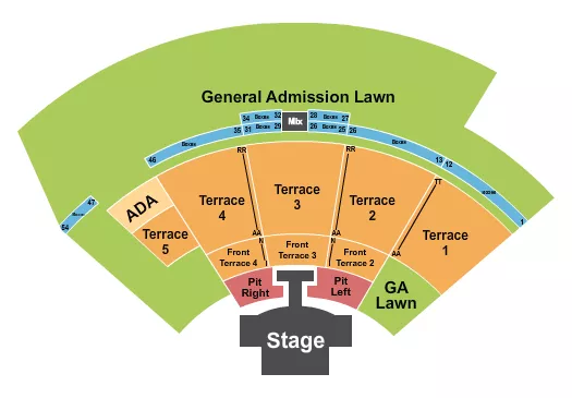 ENDSTAGE GA PIT W CATWALK Seating Map Seating Chart