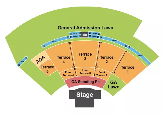 ENDSTAGE GA PIT Seating Map Seating Chart