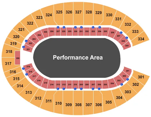 BULLRIDING Seating Map Seating Chart