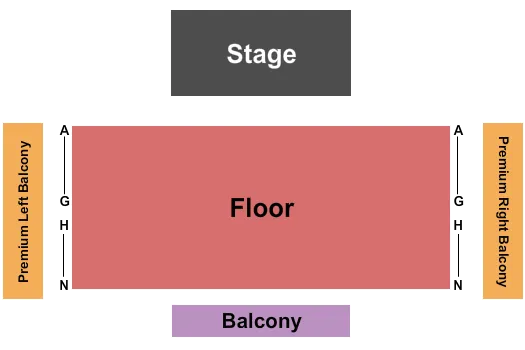 OLD FORESTERS PARISTOWN HALL ENDSTAGE 2 Seating Map Seating Chart