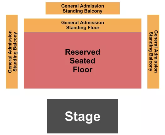 OLD FORESTERS PARISTOWN HALL ENDSTAGE 3 Seating Map Seating Chart