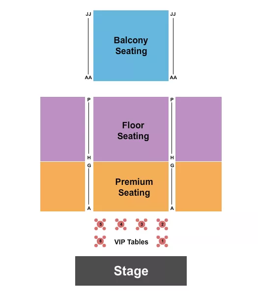 END STAGE Seating Map Seating Chart
