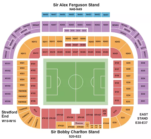 SOCCER STATIC Seating Map Seating Chart