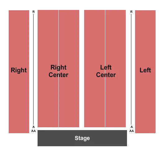 END STAGE Seating Map Seating Chart
