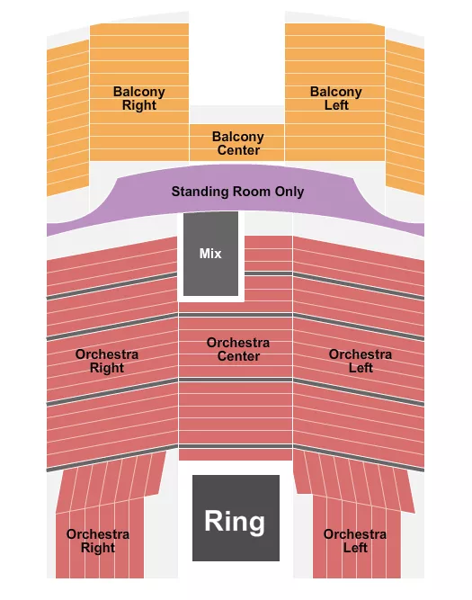 OLYMPIA THEATRE MONTREAL WRESTLING 2 Seating Map Seating Chart