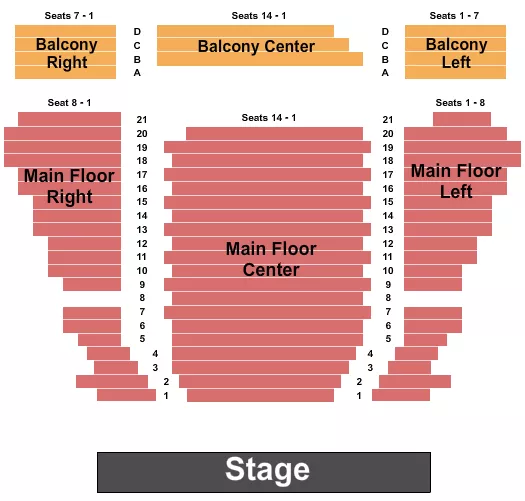 ENDSTAGE Seating Map Seating Chart