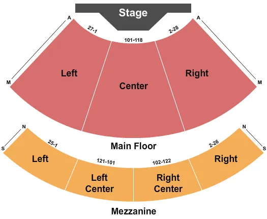 ONEAMERICA MAINSTAGE INDIANA REPERTORY THEATER END STAGE Seating Map Seating Chart