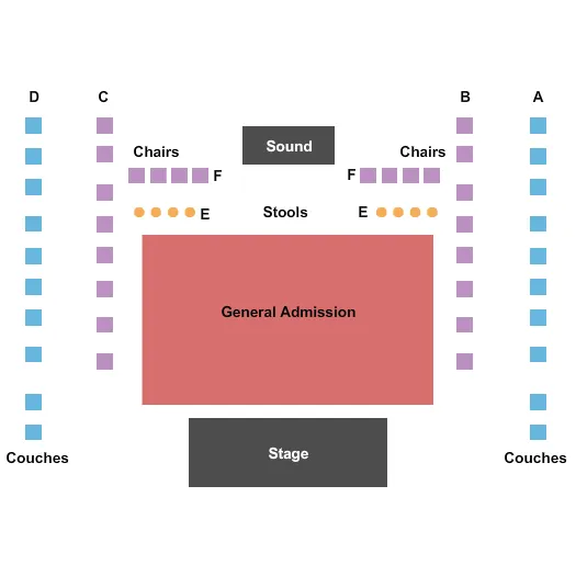 OPHELIAS ELECTRIC SOAPBOX END STAGE Seating Map Seating Chart