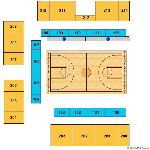 BASKETBALL Seating Map Seating Chart