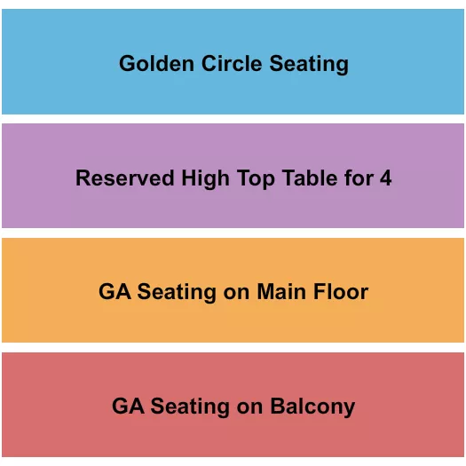 ORIENTAL THEATER DENVER GC SEATING TBLE GA SEATING FLR BALC Seating Map Seating Chart