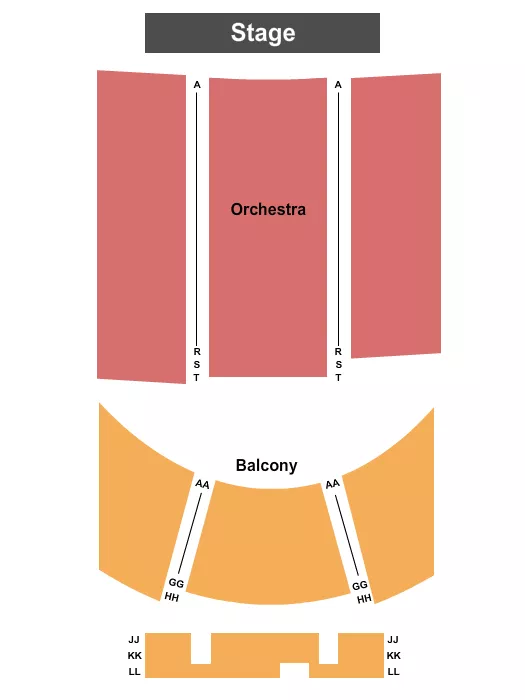 END STAGE Seating Map Seating Chart