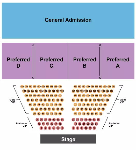 ORLANDO FUNK FEST Seating Map Seating Chart