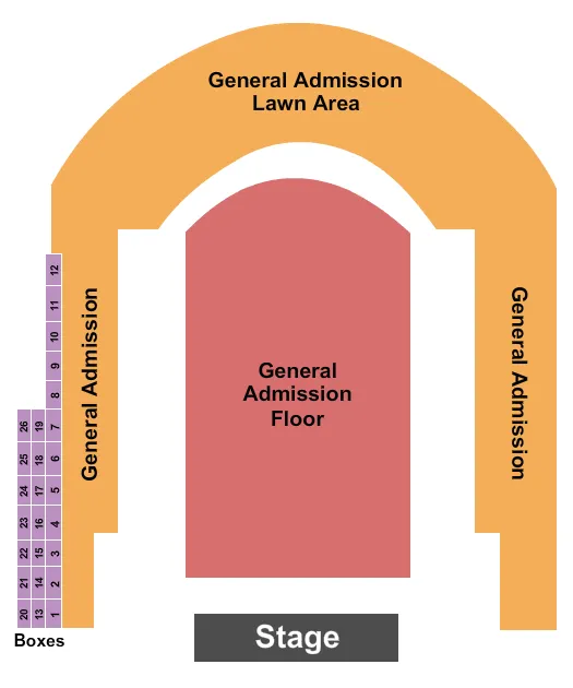 GA FLOOR GA LAWN Seating Map Seating Chart
