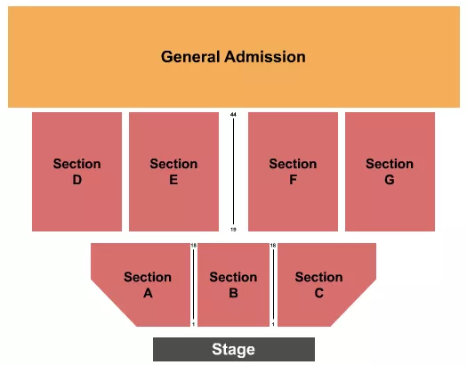 OUTDOOR AMPHITHEATER AT LUCKY STAR CASINO CONCHO ENDSTAGE 3 Seating Map Seating Chart