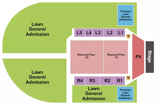 ENDSTAGE GA PIT 2 Seating Map Seating Chart