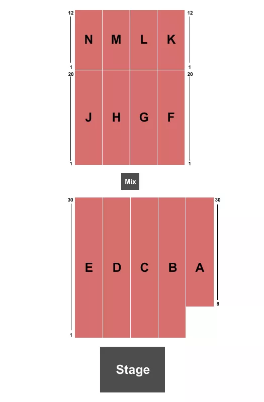 OUTDOORS AT SEMINOLE CASINO CENTER IMMOKALEE ENDSTAGE 3 Seating Map Seating Chart