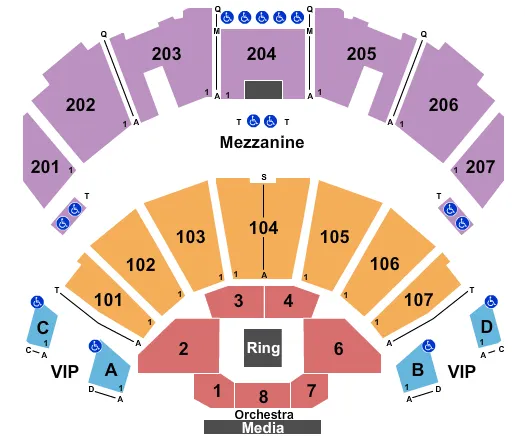 GOLDEN BOY BOXING Seating Map Seating Chart