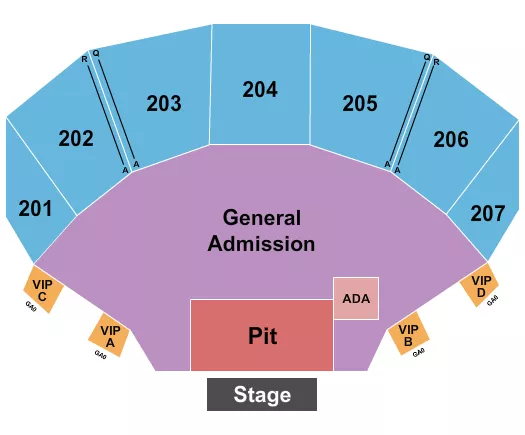 ENDSTAGE GA PIT Seating Map Seating Chart