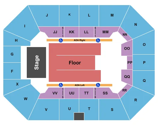 ENDSTAGE 2 Seating Map Seating Chart