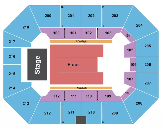 ENDSTAGE 2 Seating Map Seating Chart