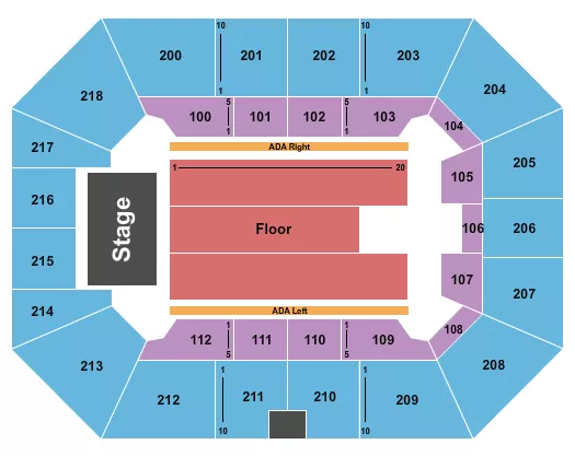 ENDSTAGE Seating Map Seating Chart