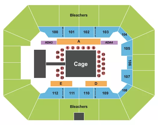 MMA Seating Map Seating Chart