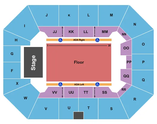 REO SPEEDWAGON Seating Map Seating Chart