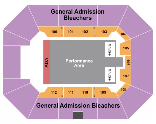 RODEO Seating Map Seating Chart