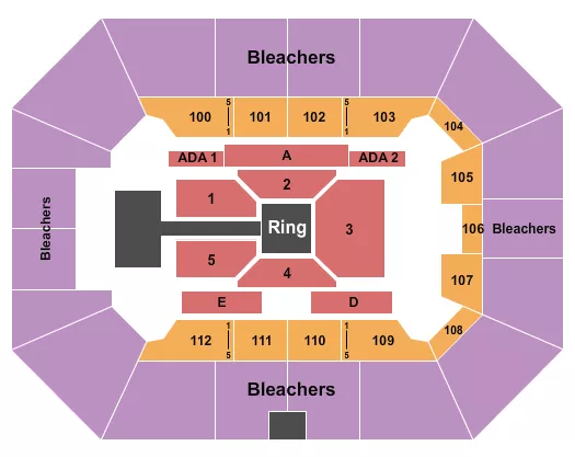 WRESTLING Seating Map Seating Chart