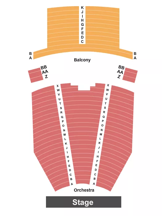 END STAGE Seating Map Seating Chart