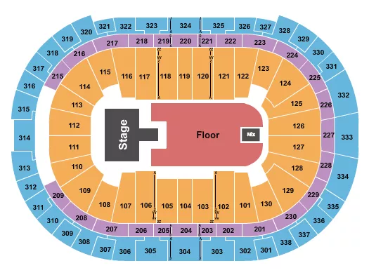 ENDSTAGE GA FLOOR W CATWALK Seating Map Seating Chart