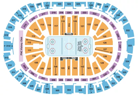 HOCKEY 3 Seating Map Seating Chart