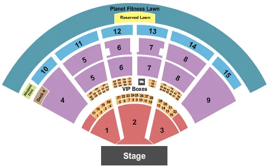 PNC MUSIC PAVILION CHARLOTTE ENDSTAGE 3 Seating Map Seating Chart