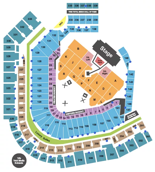 NOAH KAHAN Seating Map Seating Chart