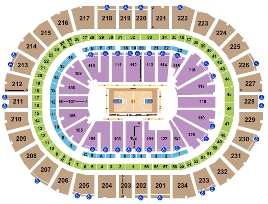 THE HARLEM GLOBETROTTERS Seating Map Seating Chart