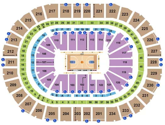 BASKETBALL GLOBETROTTERS Seating Map Seating Chart